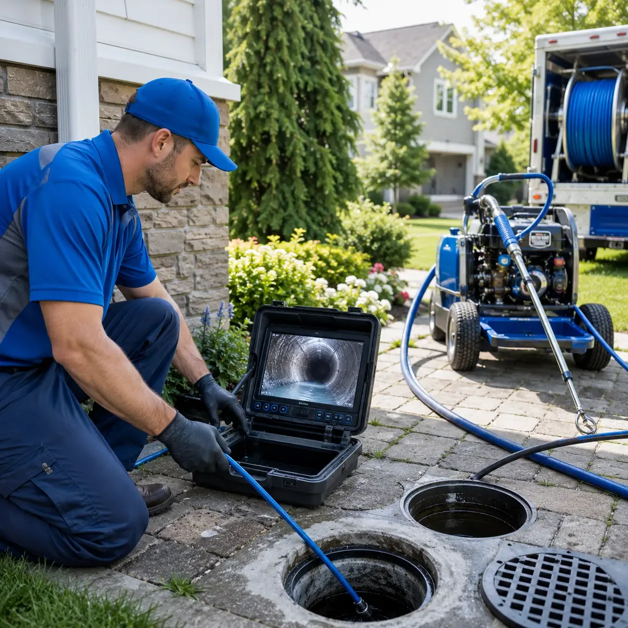 Outdoor drain cleaning professionals serving Queen, PA