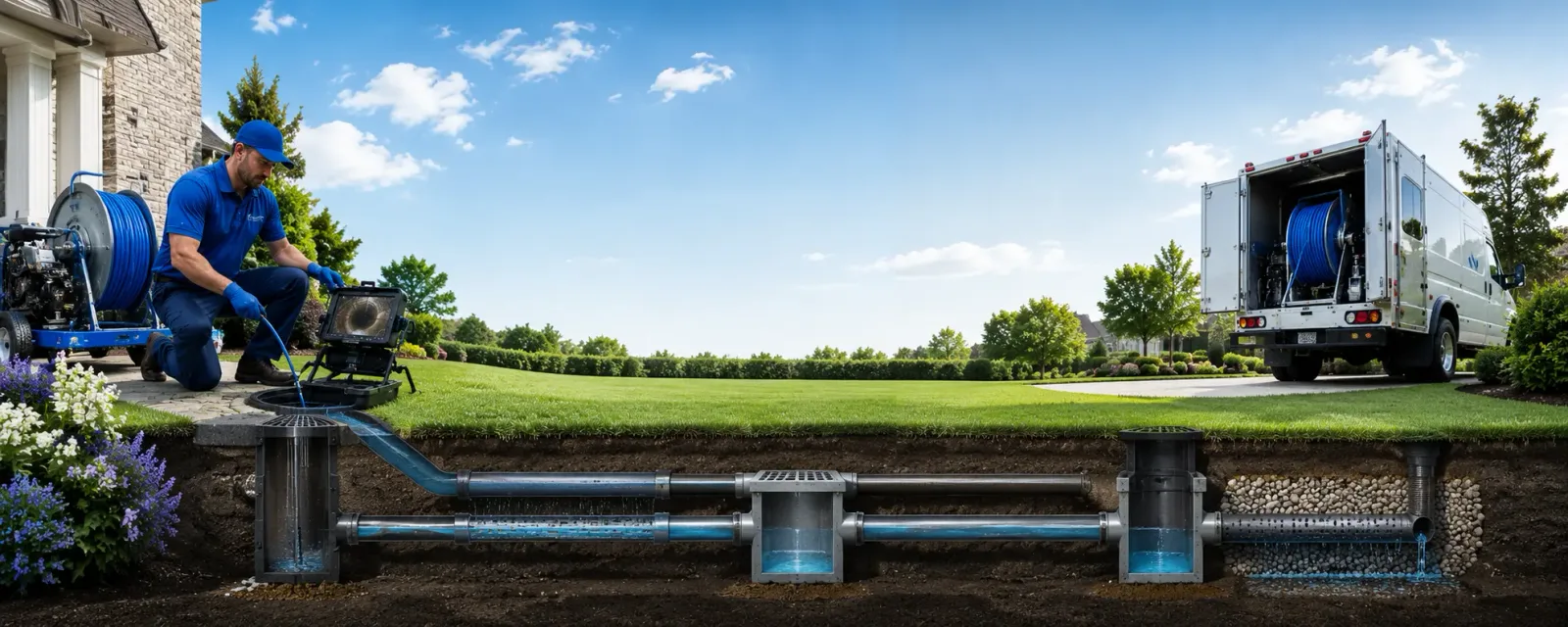 Outdoor drain cleaning information for Queen, PA